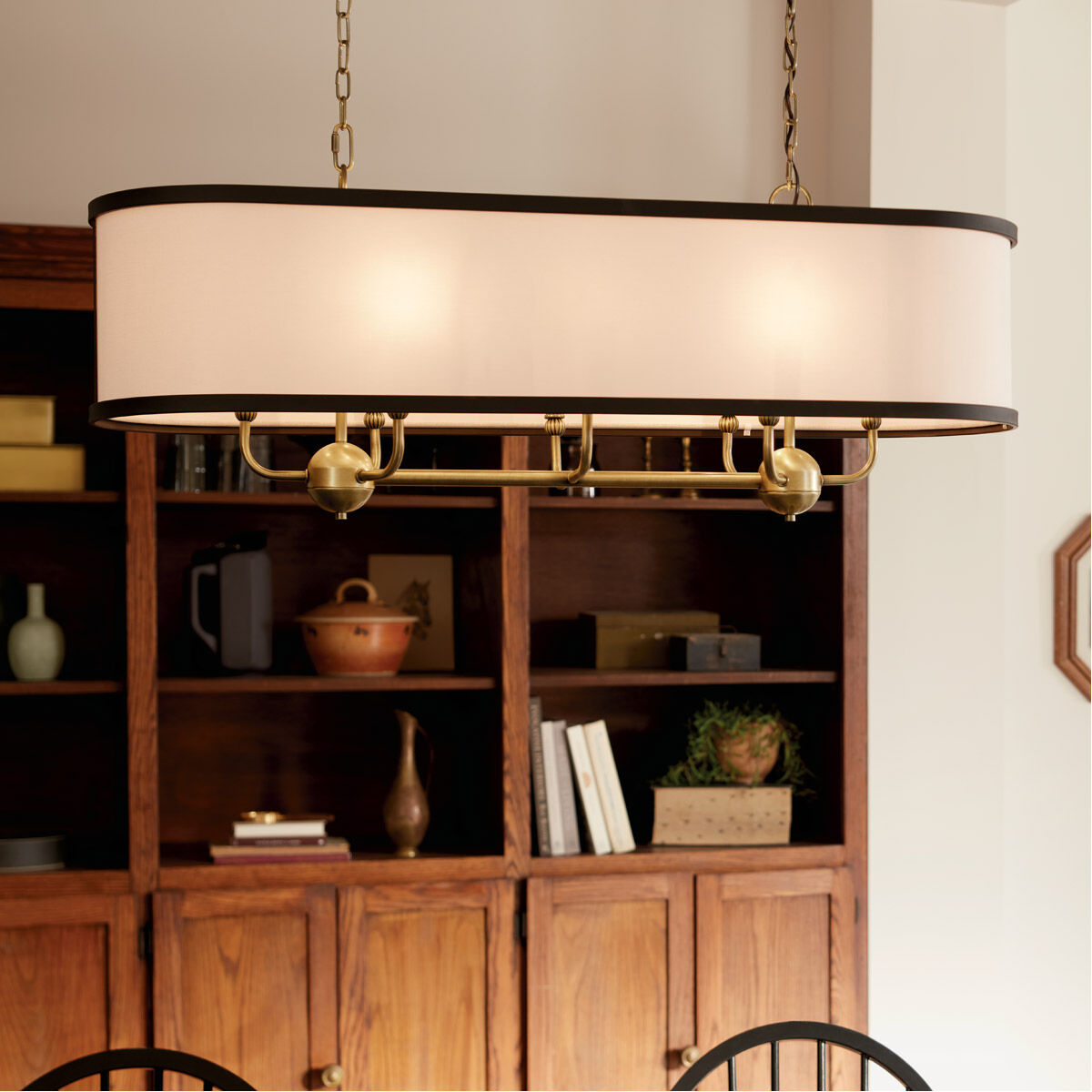 Homestead Heddle 8 Light 13 inch Natural Brass Chandelier Linear Ceiling Light